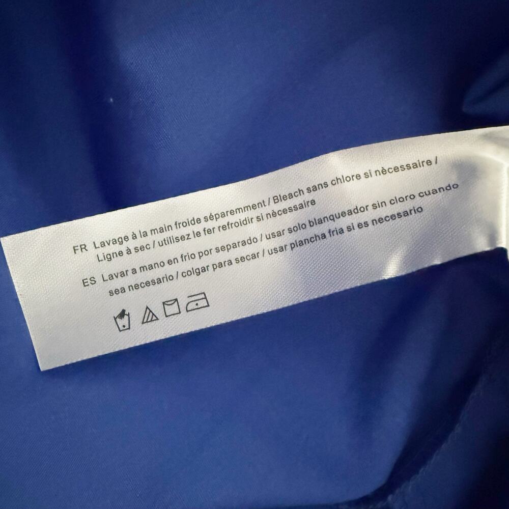 BAND OF THE FREE | Lapis Blue Babydoll Dress Bow Front Puffed Sleeves | Large - Picture 8 of 8